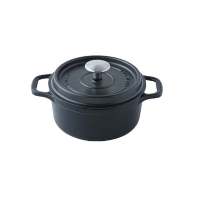 Invicta Chasseur Premium Cast Iron Round Casserole - Black