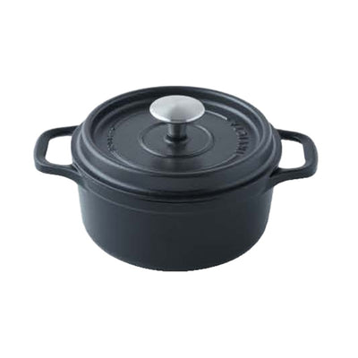 Invicta Chasseur Premium Cast Iron Round Casserole - Black