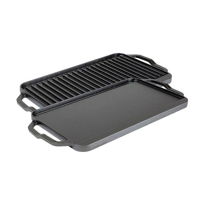 Lodge Chef Cast Iron Double Burner Reversible Grill / Griddle