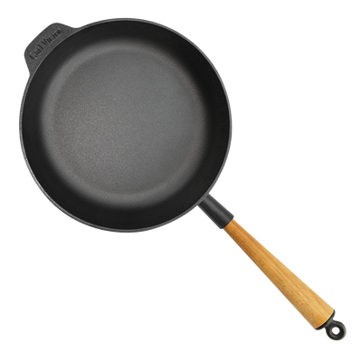 Carl Victor Cast Iron 28cm Saute Pan Wood Handle