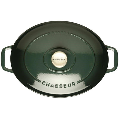 Chasseur Cast Iron 29 cm Oval Casserole - Forest Green