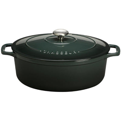 Chasseur Cast Iron 29 cm Oval Casserole - Forest Green