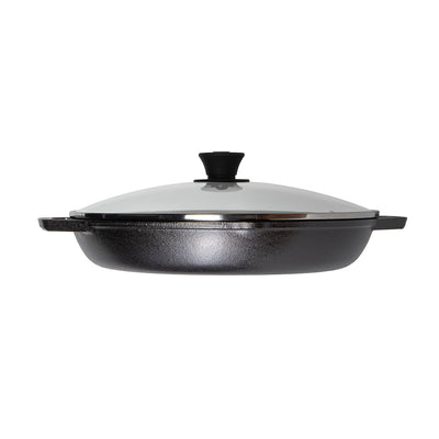 Lodge 30 cm Everyday Chef Pan With Loop Handles & Tempered Glass Lid