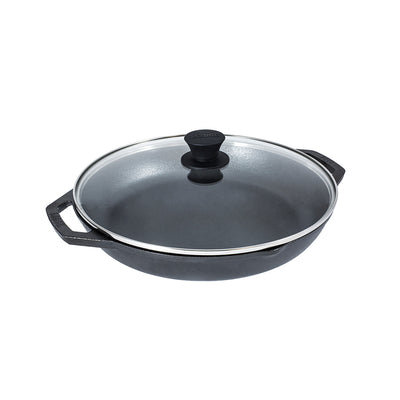 Lodge 30 cm Everyday Chef Pan With Loop Handles & Tempered Glass Lid
