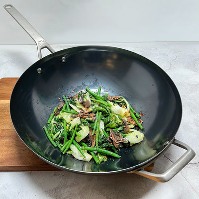 Saveur Selects Voyage Series Nitri-Black Carbon Steel 35cm Wok