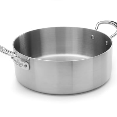 Samuel Groves Classic Stainless Steel Tri-Ply Saute Pan & Lid Side Handles