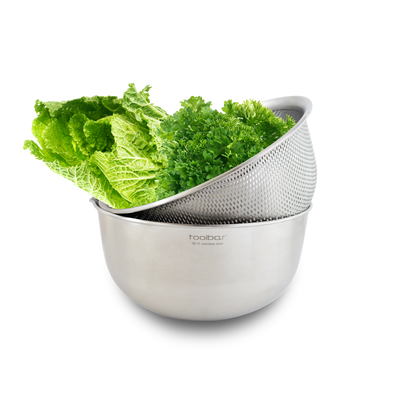 Toolbar Stainless Steel Mixing Bowl With Colander