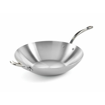 Samuel Groves Classic Stainless Steel Tri Ply Wok - 32cm