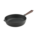 Carl Victor Cast Iron 25cm Saute Pan Wood Handle