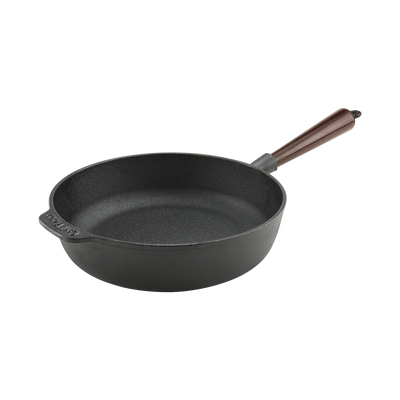 Carl Victor Cast Iron 25cm Saute Pan Wood Handle