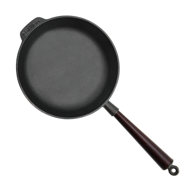 Carl Victor Cast Iron 25cm Saute Pan Wood Handle