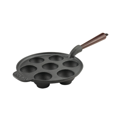 Carl Victor Cast Iron Dumpling Pan Wood Handle
