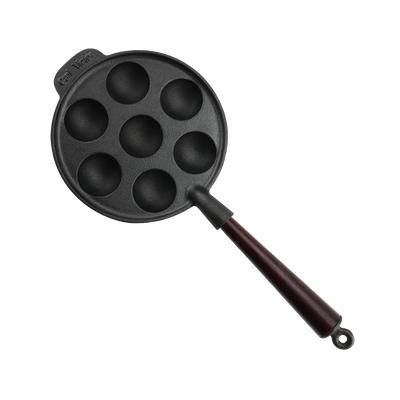 Carl Victor Cast Iron Dumpling Pan Wood Handle