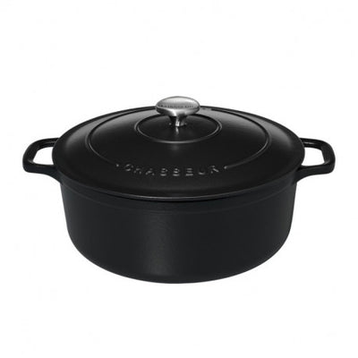 Matte Black cast iron casserole
