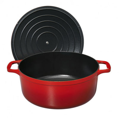 Chasseur Cast Iron 18cm Round Casserole - Chilli Red