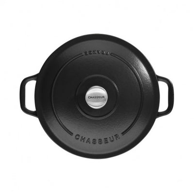 Chasseur Cast Iron 20cm Round Casserole - Matte Black